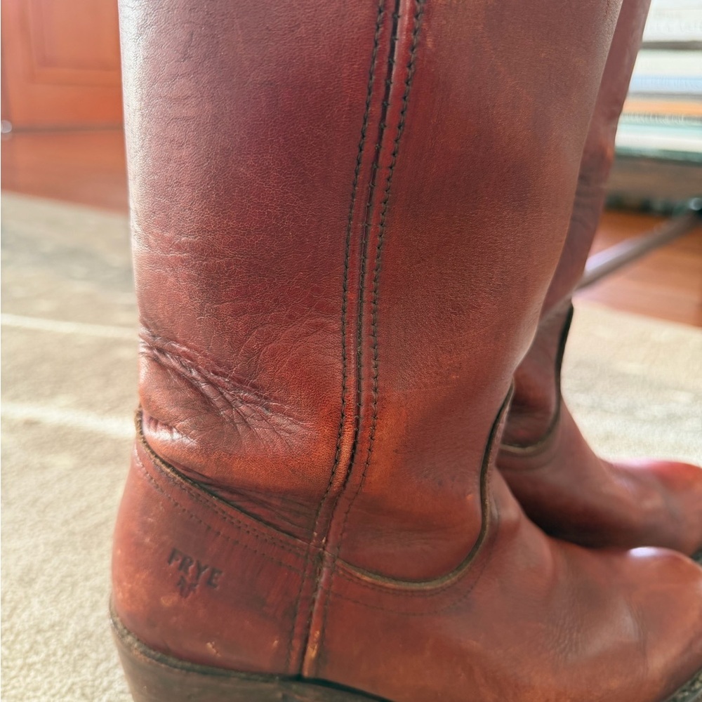 Frye Tan Leather Boots Rare find Vintage - Picture 10 of 11